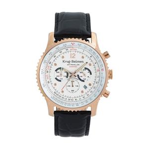 Krug Baümen Krug-Baumen Air Traveller Diamond 46mm 610701DS Heren Horloge