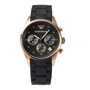 Emporio Armani Rose Goud Zwart Chronograph 38mm | AR5906