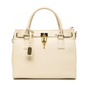 Trussardi D66TRC1010-BEIGE Dames Handtas Leer Creme 125mmx270mm