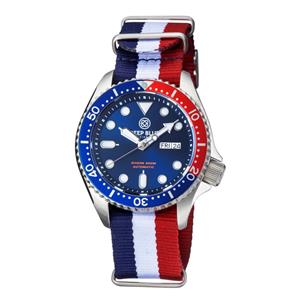Deep Blue Watches MILPEPNYLONRWB Heren Horloge Automatic 44mm 300M