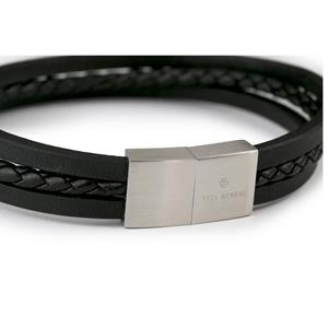 Paul McNeal MB0003SB Lederen Armband Lengte 21cm