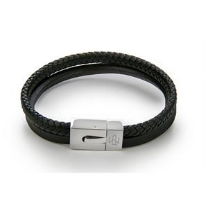 Paul McNeal MB0025SB Lederen Armband Lengte 21cm
