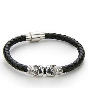 Monomen Men's Genuine Nappa Leather Bracelet MM10827SB