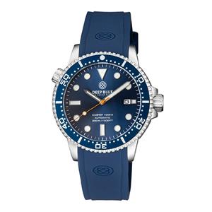 Deep Blue MASTER 1000 II 44MM AUTOMATIC DIVER DARK BLUE CERAMIC BEZEL -DARK BLUE SUNRAY DIAL-ORANGE SECOND HAND