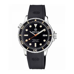 Deep Blue MASTER 1000 II 44MM AUTOMATIC DIVER BLACK VINTAGE LUME CERAMIC BEZEL - BLACK DIAL