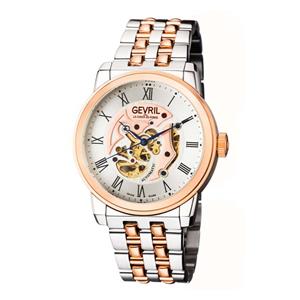 Gevril Men's Vanderbilt Silver Dial Stainless Steel Watch 2693 Heren Horloge