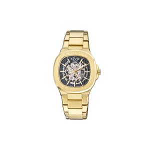 Gevril GV2 Automatic Men's Potente yellow Gold Bracelet Skeletal Watch 18115 Heren Horloge