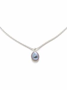 Monica Vinader Halsketting met parel - Zilver