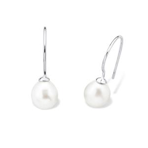 amor Oorbellen voor dames, 925 sterling zilver, gekweekte zoetwaterparel