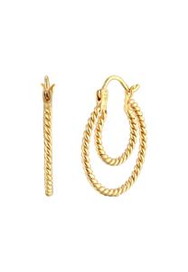 Elli Dames Creools Twisted Elegant in 925 Sterling Zilver