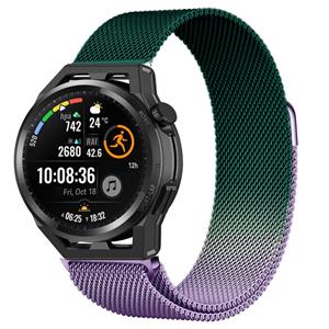 Strap-it Huawei Watch GT Milanese band (paars/groen)