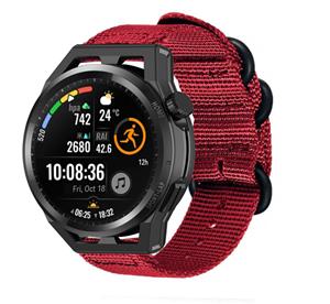 Strap-it Huawei Watch GT nylon gesp band (rood)