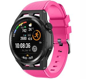 Strap-it Huawei Watch GT siliconen bandje (knalroze)