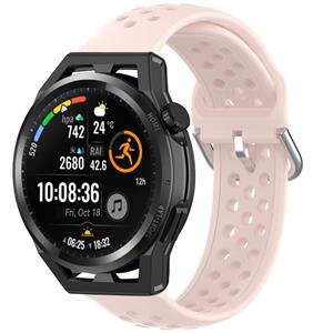Strap-it Huawei Watch GT siliconen bandje met gaatjes (roze)