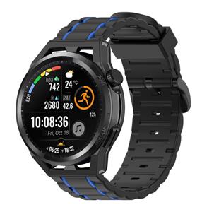 Strap-it Huawei Watch GT sport gesp band (zwart/blauw)