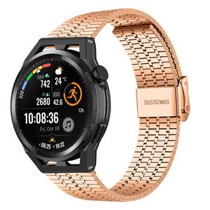 Strap-it Huawei Watch GT roestvrij stalen band (rosé goud)