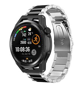 Strap-it Huawei Watch GT stalen band (zilver/zwart)