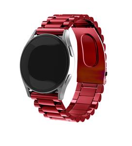 Strap-it Huawei Watch GT stalen band (wijnrood)