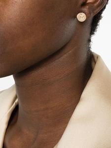 DKNY logo-engraved stud earrings - Goud