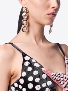 AREA Crystal Drop earrings - Goud