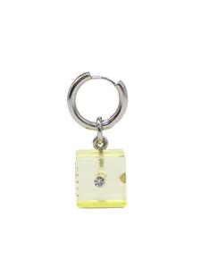 Marni logo-embellished charm earrings - Geel