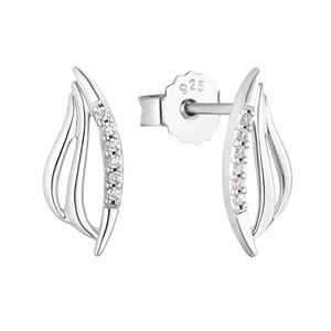 amor Oorbellen voor dames, 925 Sterling zilver, zirkonia synth.