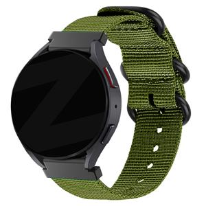 Bandz Samsung Galaxy Watch 46mm nylon band met gesp (groen)