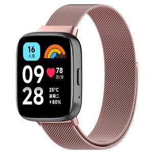 Strap-it Redmi Watch 3 Active / Lite Milanese band (roze)