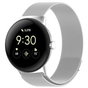 Strap-it Google Pixel Watch 1/2 Milanese band (zilver)