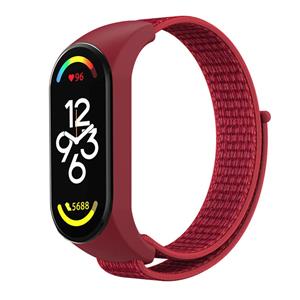 Strap-it Xiaomi Mi Band 7 nylon bandje (rood)