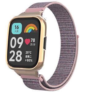 Strap-it Redmi Watch 3 Active / Lite nylon band (roze)