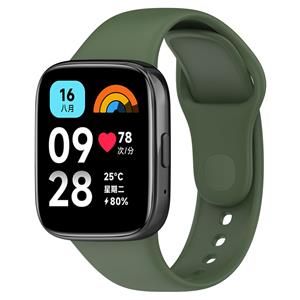 Strap-it Redmi Watch 3 Active / Lite siliconen bandje (donkergroen)