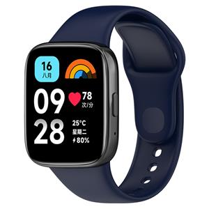 Strap-it Redmi Watch 3 Active / Lite siliconen bandje (donkerblauw)