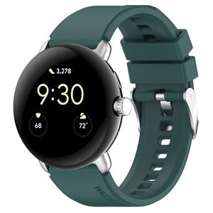 Strap-it Google Pixel Watch 1/2 siliconen bandje (donkergroen)