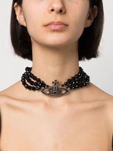 Vivienne Westwood Choker met drie rijen - Zwart