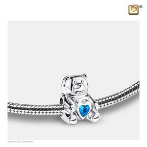 Urnwebshop Askraal Teddybeer Blauw Kristal