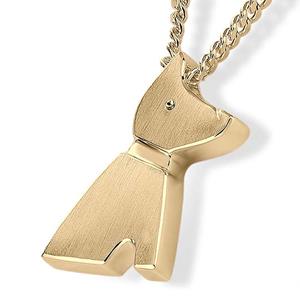 Urnwebshop Gouden Ashanger Hondje