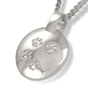 Urnwebshop Rond Bol Assieraad 4 Pootjes Zilver