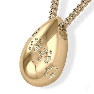 Urnwebshop Gouden Assieraad Traan met Pootjes