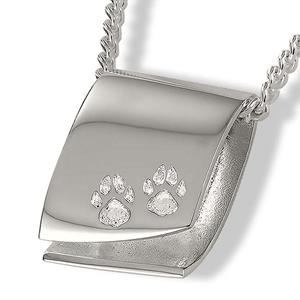 Urnwebshop Design Assieraad Pootafdrukjes Zilver