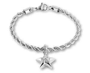 Urnwebshop RVS Aurora Armband met Ashanger Ster met Zirkonia