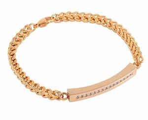 Urnwebshop Gouden RVS Aurora Schakelarmband, Asruimte met Zirkonia