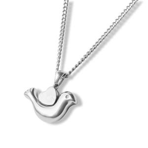 Urnwebshop Aurora Ashanger Duif Hartje Zilver