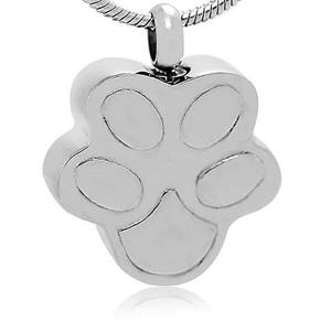 Urnwebshop RVS Ashanger Pootafdruk, inclusief Slangencollier
