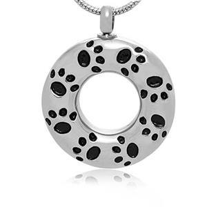 Urnwebshop RVS Ashanger Donut Pootjes, inclusief Slangencollier