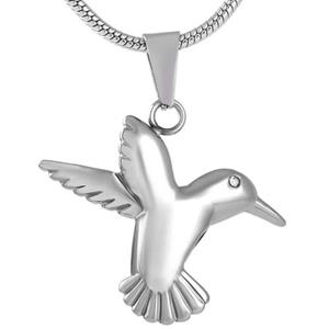 Urnwebshop RVS Assieraad Kolibri, inclusief RVS Slangencollier