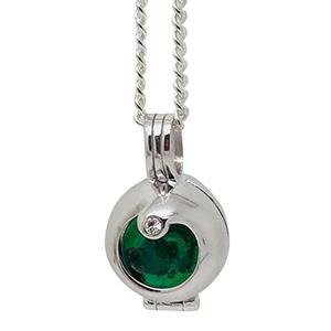 Urnwebshop Assieraad Traan met Glazen Asbol en Anker Collier