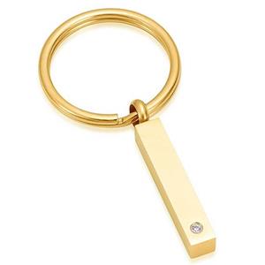Urnwebshop As-sleutelhanger Dieren Buisje-Zirkonia Goud