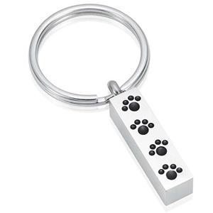 Urnwebshop As-sleutelhanger Dieren Buisje-Pootjes Zilver