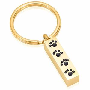 Urnwebshop As-sleutelhanger Dieren Buisje-Pootjes Goud
